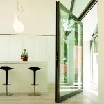 Modern Design Aluminium Pivot Front Doors Commercial Maintenance Resistance