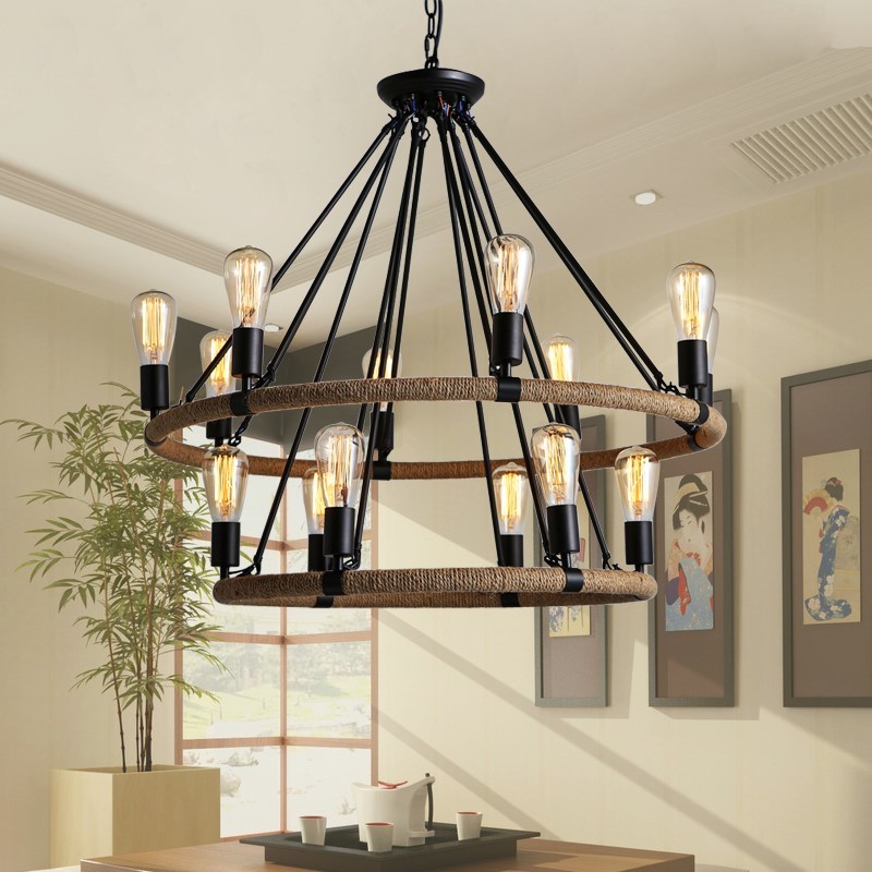 Loft Rattan pendant light For Kitchen Bedroom Dining room Lighting Fixtures (WH-VP-12)