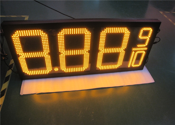 20'' Red / green color LED Gas Station Sign for Fuel advertising Petrol , 8000nits Brightness