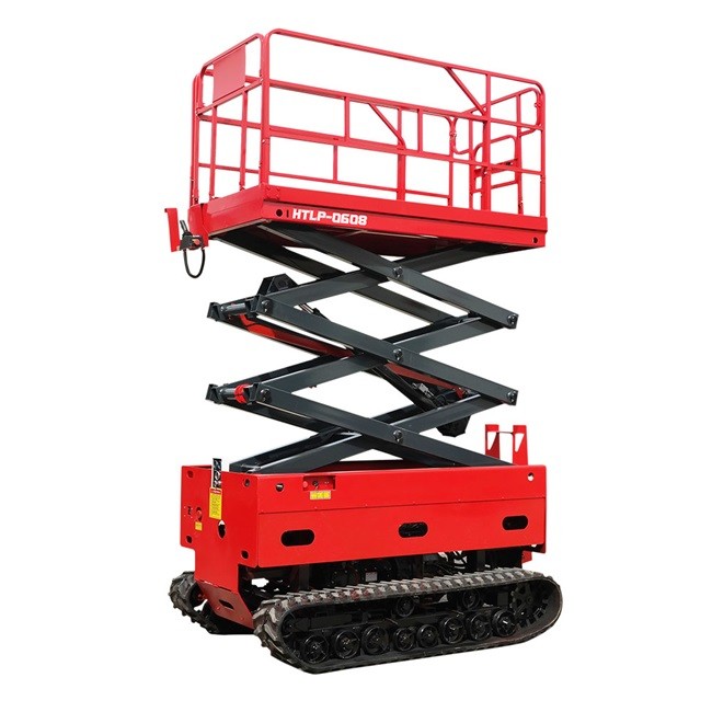 High Strength Crawler Type Warehouse Scissor Lift 6m All Terrain Scissor Lift