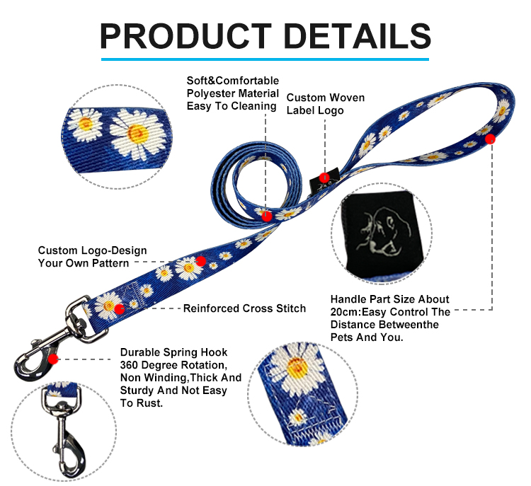 Custom Design Harness Leash Set Easy To Maintain Puppy Lead Set