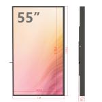 Commercial Outdoor Vertical Lcd Advertising Monitor 55 Inch Dustproof