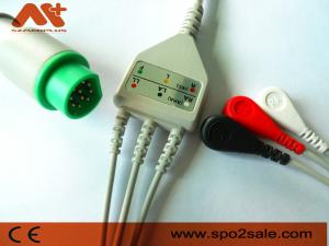 China 10 Pin Siemens ECG Cable 3 Lead Snap wholesale