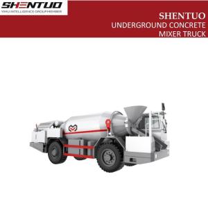 China Underground Coal Mine Equipment Trackless Rubber Wheel Car WC6BJ Concrete Mixer Truck wholesale