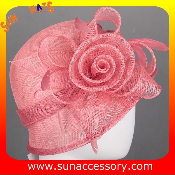 New design elegant cloche sinamay Church hats for girls ,Summer fancy trendy for ladies