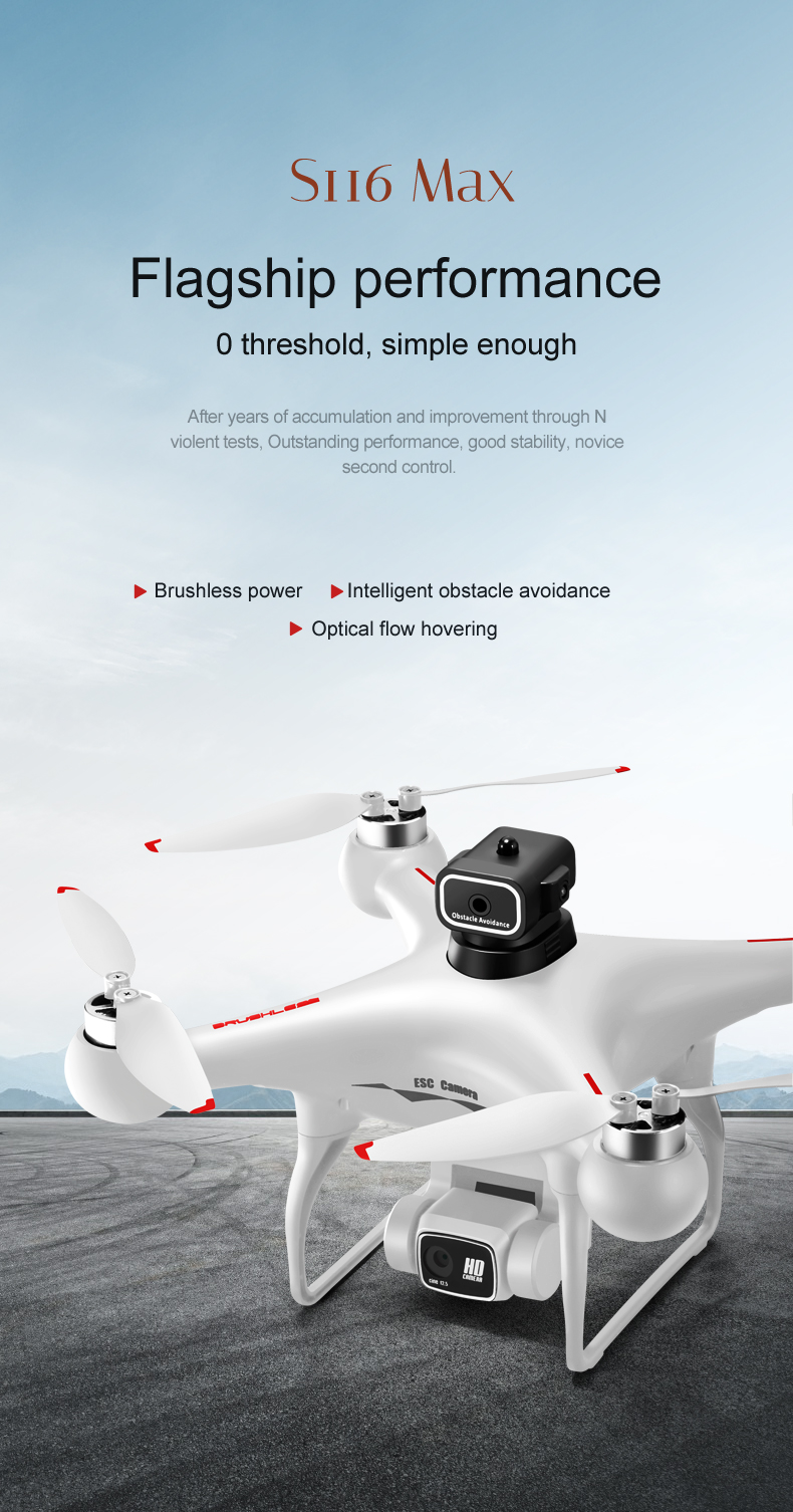 Intelligent Obstacle Avoidance Mini Four-axis Brushless Drone with Strong Endurance and Beginner Operator Skill Level