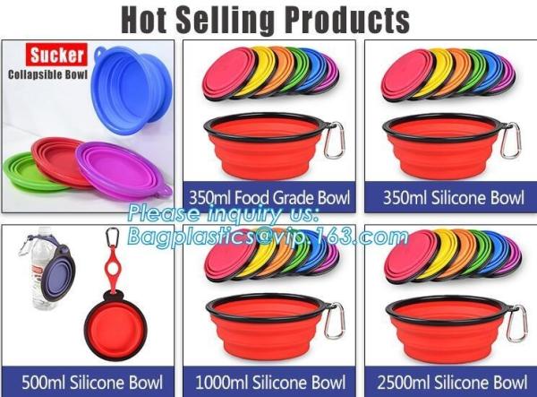 Quality personalized supreme portable sublimation collapsible portable silicone plastic dog bowl,dog food bowl, for sale
