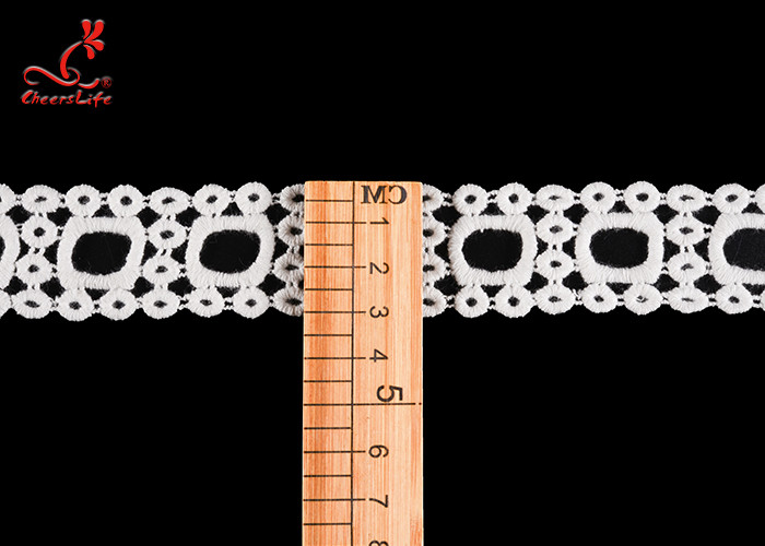 100% Cotton Water Soluble Lace Trim For Luggage Decoration