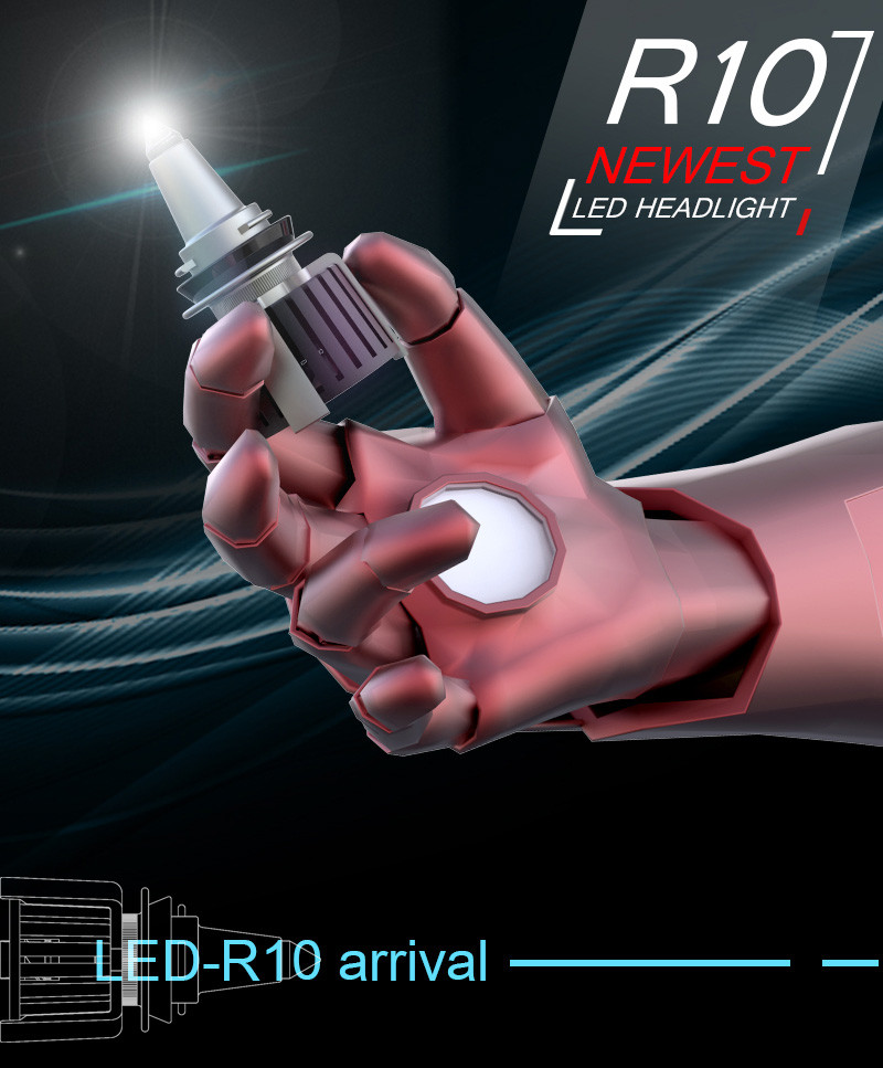 Silver H1 Led Headlight Bulb 6000k Aluminum Material ROHS Approved