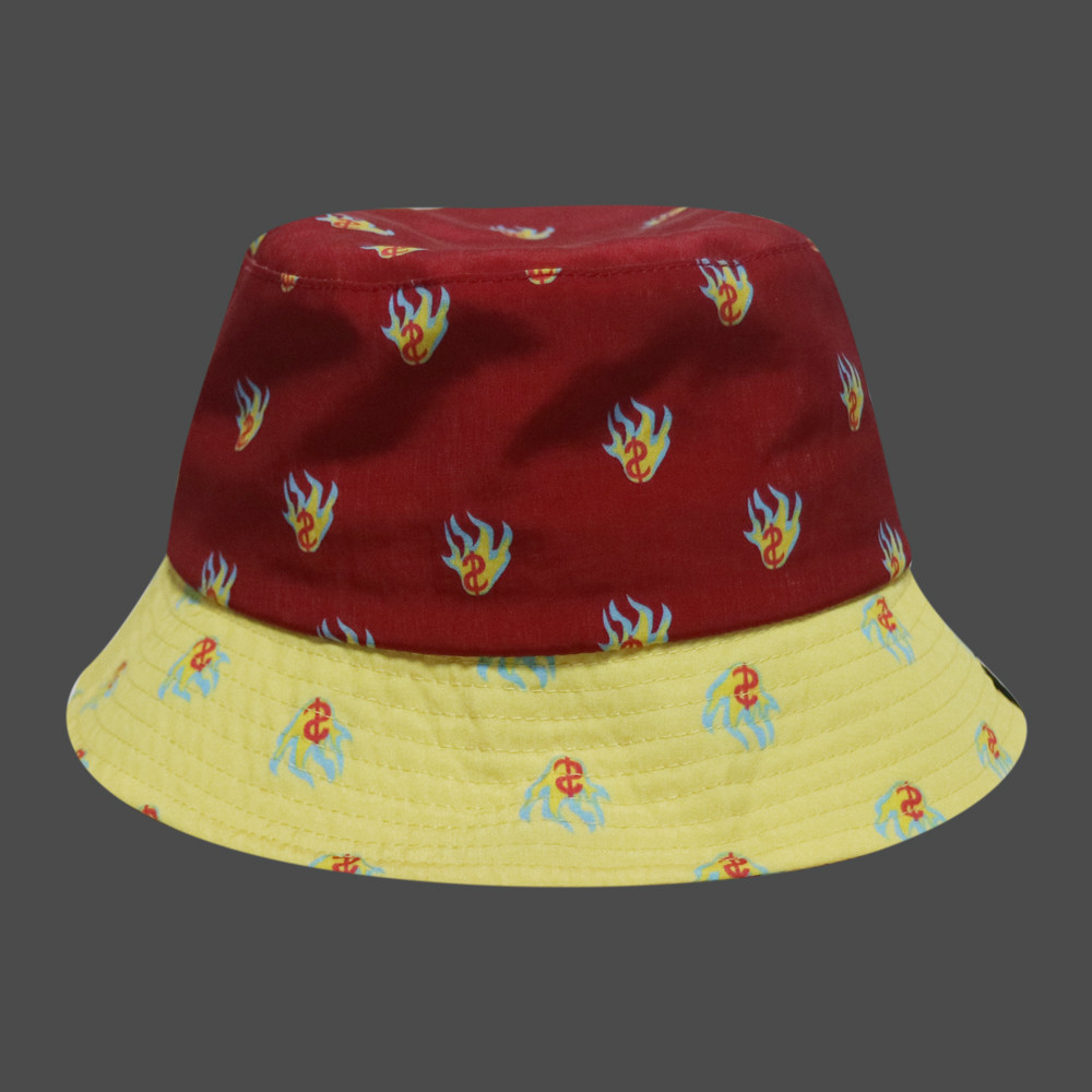 New arrival fashion Custom high quality sublimation pattern with small tag spring summer fishing bucket hat/cap