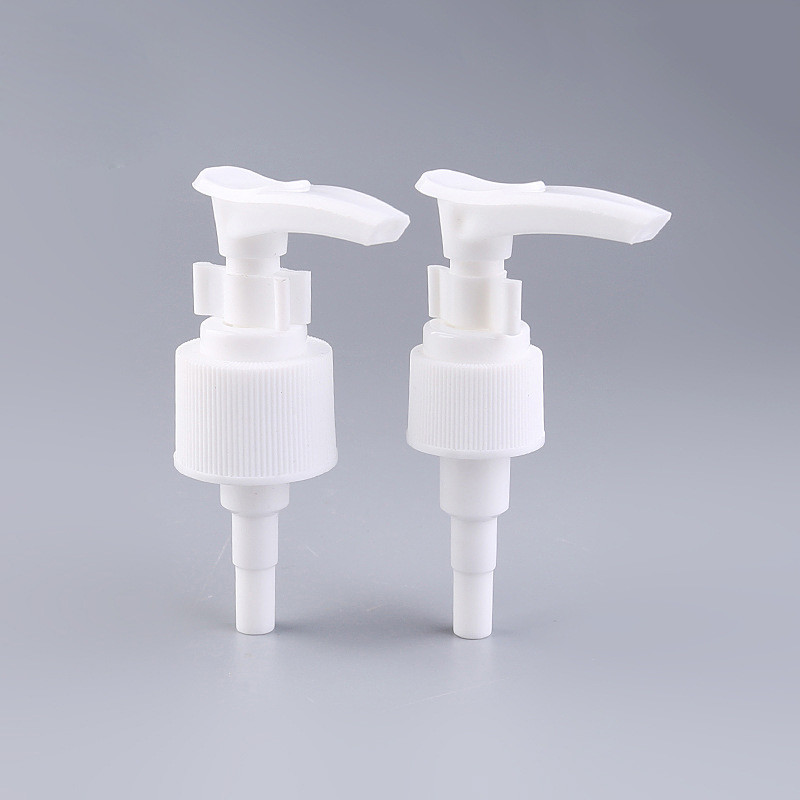 white color smooth left right opening cosmetic lotion pump sprayer head