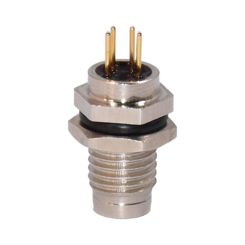 Aviation M8 socket auto waterproof 3 4 pins pcb panel mount connector IP67/68 waterproof connector