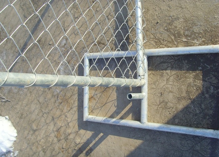 Economical Portable Chain Link Fence , Mobile Fence Panels Weather Resistant