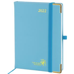China Blue 7.75''X 6.5'' Vertical Layout Weekly Planner 2023 2024 12 Month wholesale