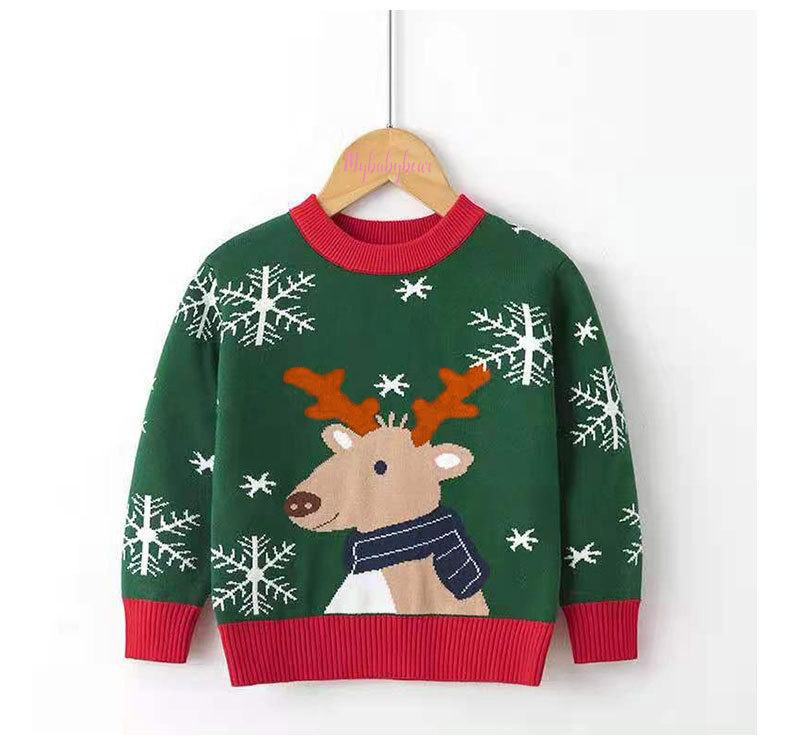 Fall Winter Children Clothes Toddler Pullover Cartoon Sweaters Knitted Christmas Sweater For Kids