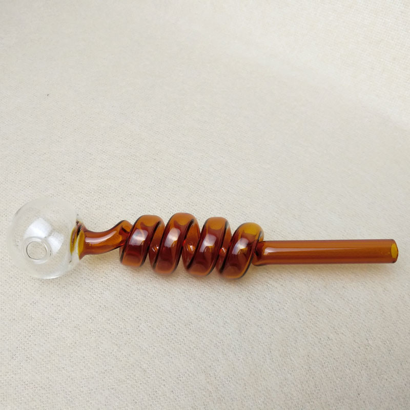 Adult Helix Colorful Glass Smoking Pipe 5.5 Inches Hand Blown Technology