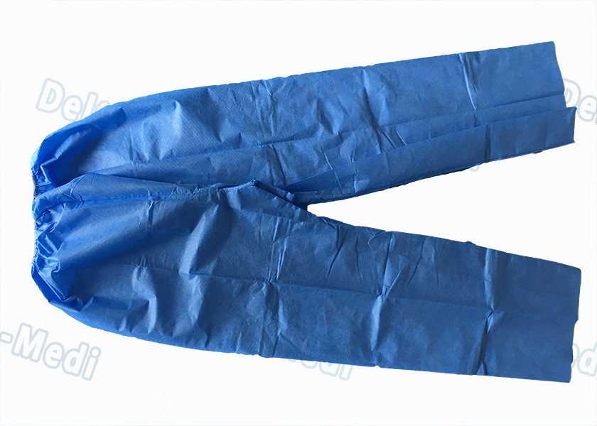 Dark Blue Disposable Protective Apparel , Disposable Scrub Suits With Shirt / Pants