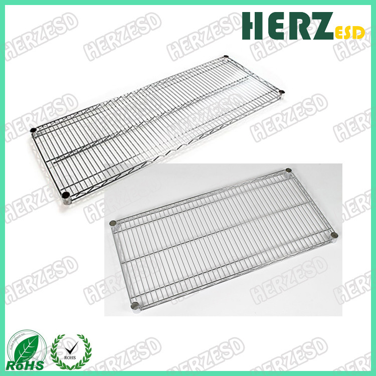 Chrome Plated Wire Mesh Shelves , Industrial Wire Rack For Clean Room / Workshop
