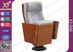 Anti - Aging Leather Powder Coating Wood Table Chairs For Church Auditorium