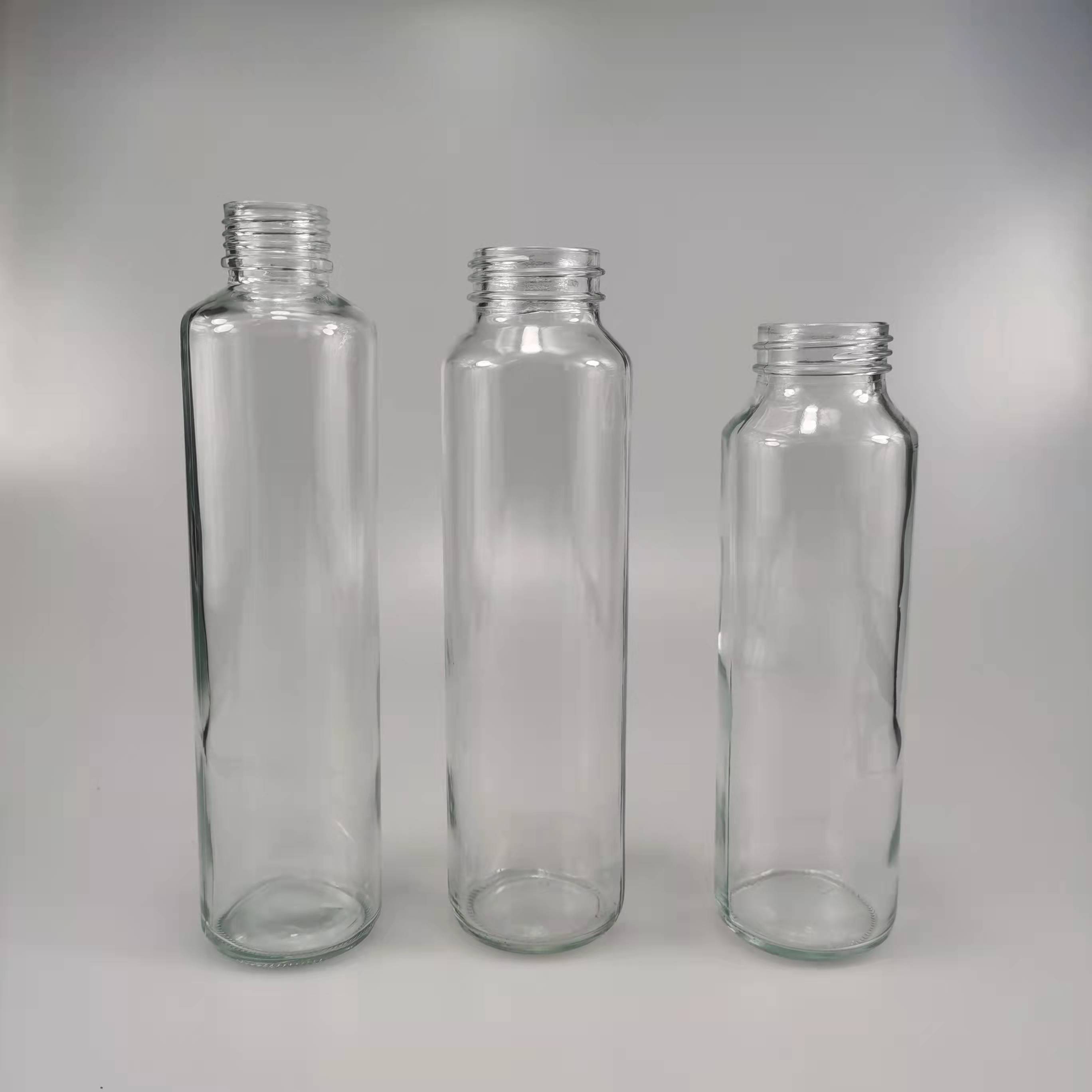 Glass Cold Pressing Fruit Juice Milk Cold Brew Coffee Beverage Voss Water Bottle 350ml 400ml