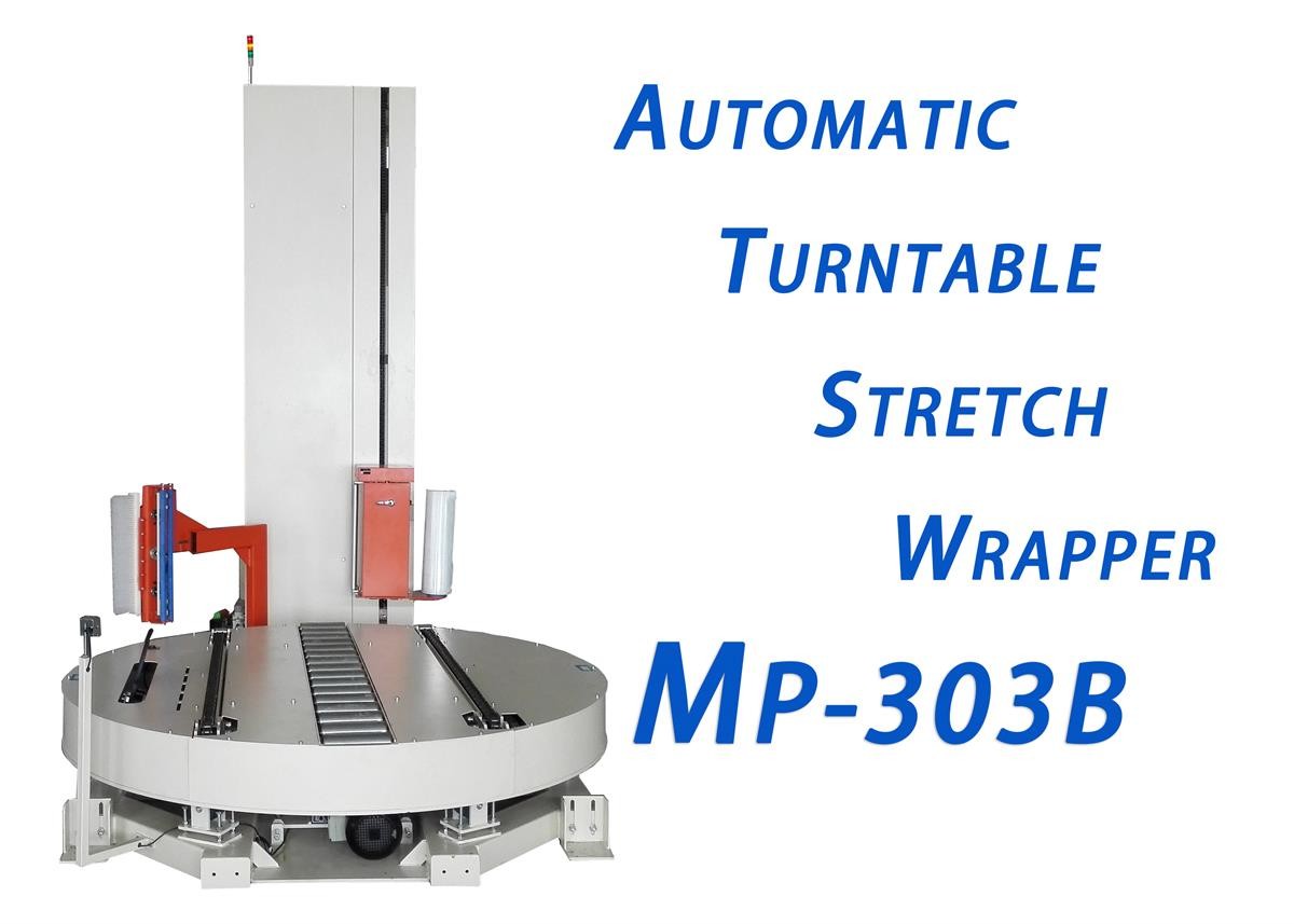 Conveyorized Pallet Automatic Turntable Stretch Wrapper With 200% Pre - Stretch Ratio
