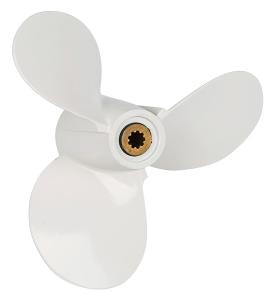China White Outboard Marine Boat Propellers , Tohatsu Outboard Propellers wholesale
