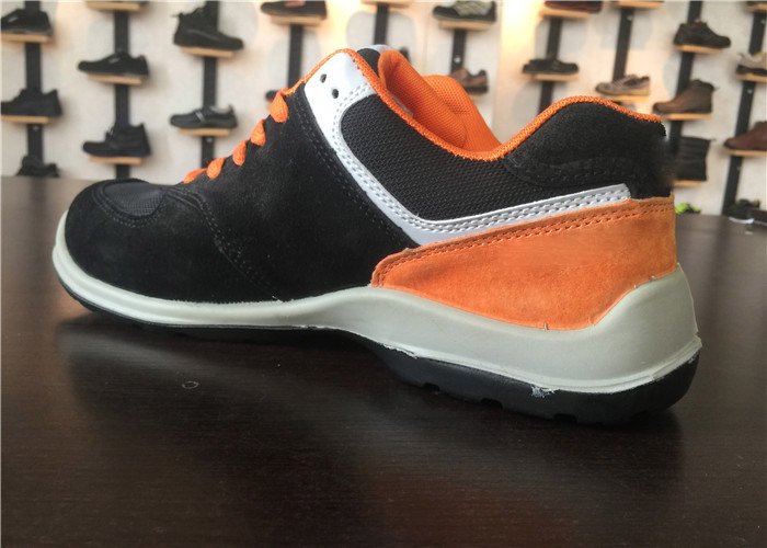 EVA Midsole Non Slip Work Shoes / Electrical Shock Proof Safety Shoes Single Stitch