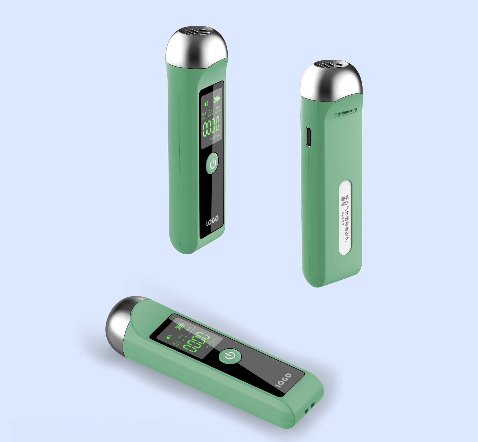 Fast Response Time Portable Alcohol Detector Machine Lightweight Pocket Alcohol Breath Tester Mr black 1000
