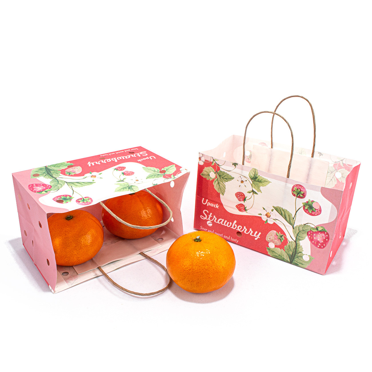 10Kg Uncoated Fruit Paper Bags 8 Color Flexo Printing OEM / ODM Available