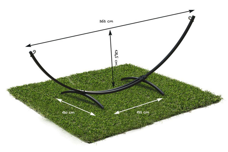 300*150cm Home Outdoor Portable Lightweight Folding Double Cotton Hammocks with Stand
