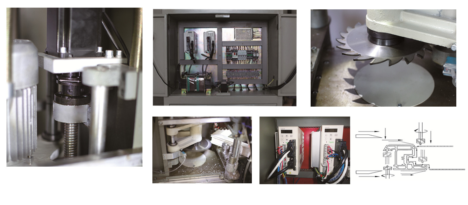 Economic upvc window corner cleaning machine for contruction window production, PLC cleaning machine