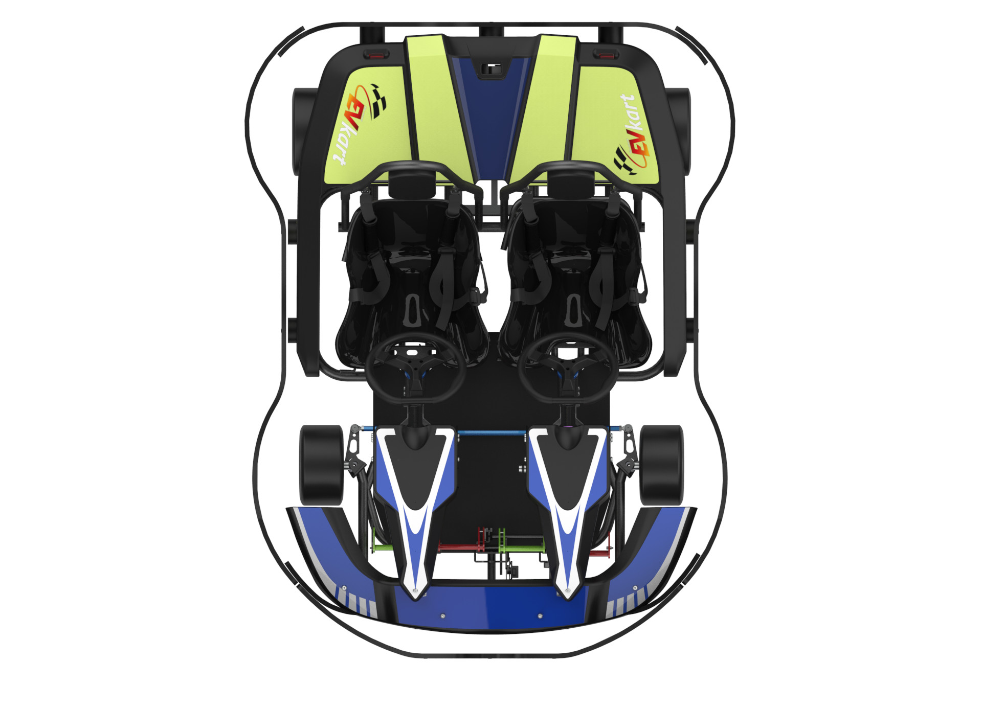 65km/H 48 Volt Electric Go Kart 2 Seater APP Adjustment Control