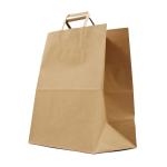 120gsm Eurotote Brown Paper Gift Bags With Flat Handle for Retail Store