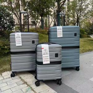 China Manufacturer Custom Airplane Trolley Portable Outdoor Fashion Hard Shell PP Travel Luggage Sets wholesale