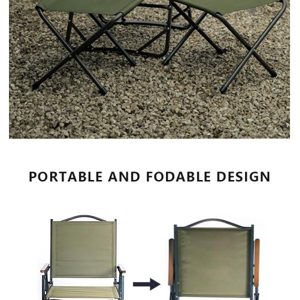 Folded Kermit Outdoor Chair showing compact design