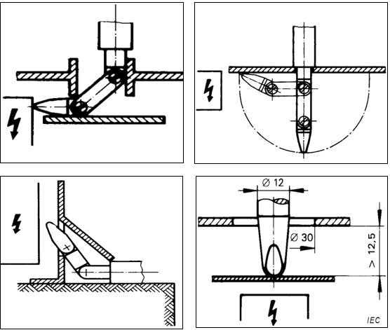 IEC 61032 Figure 2 / IEC 60529 Standard Test Finger Shell Anti Electric Shock With Thrust 10N 20N 30N