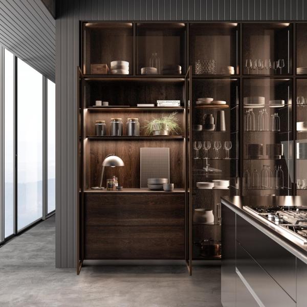 Smart Complete Set Melamine Cupboards Supplies Custom Wooden Pantry Modern Design Villa Kitchen Cabinet