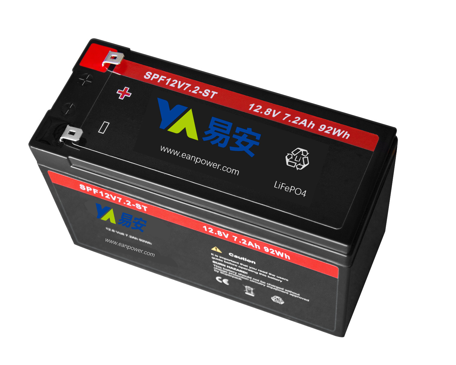 Lead-acid replacement 12.8v LiFePO4 lithium battery 12.8V 7.2Ah