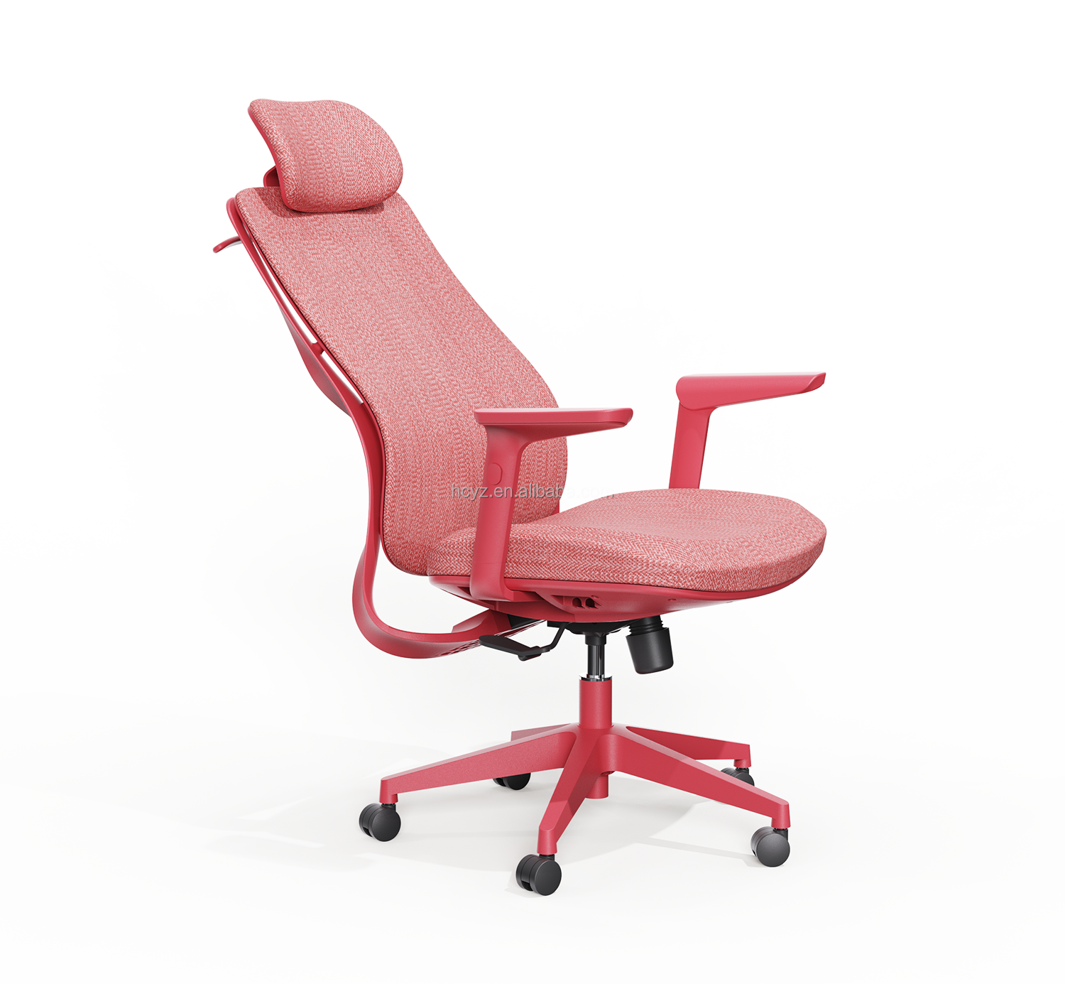 Enhance Your Workspace High Back Executive Red Mesh Office Chair with Lumbar Support