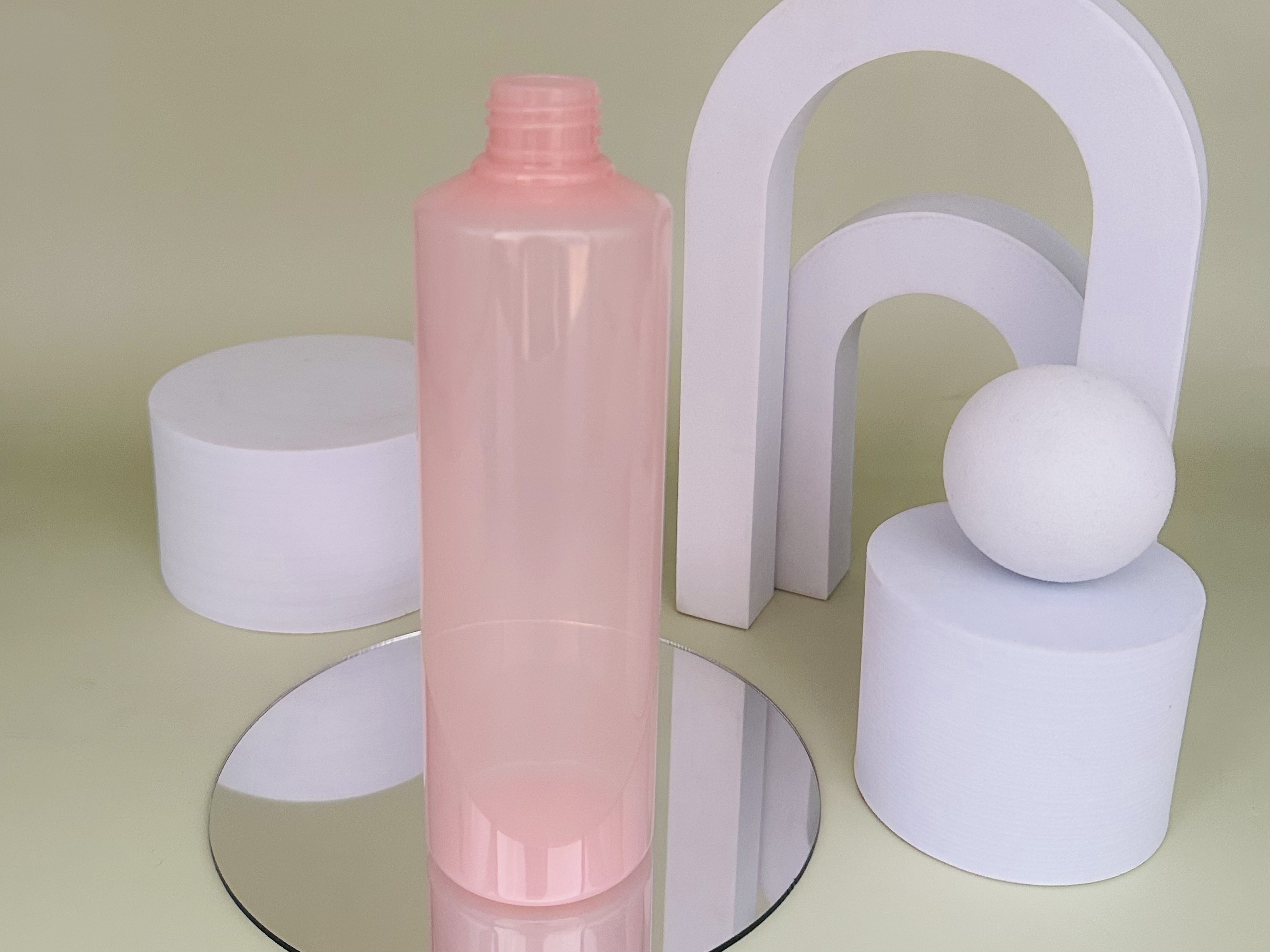 Personal Care Industrial Popular Pink PET Bottle Plastic Shampoo Bottle for Hair Conditioner