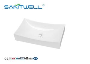 China Beautiful Glaze Ceramic Countertop Basin / Bathroom Ceramic Basin Modern Design wholesale