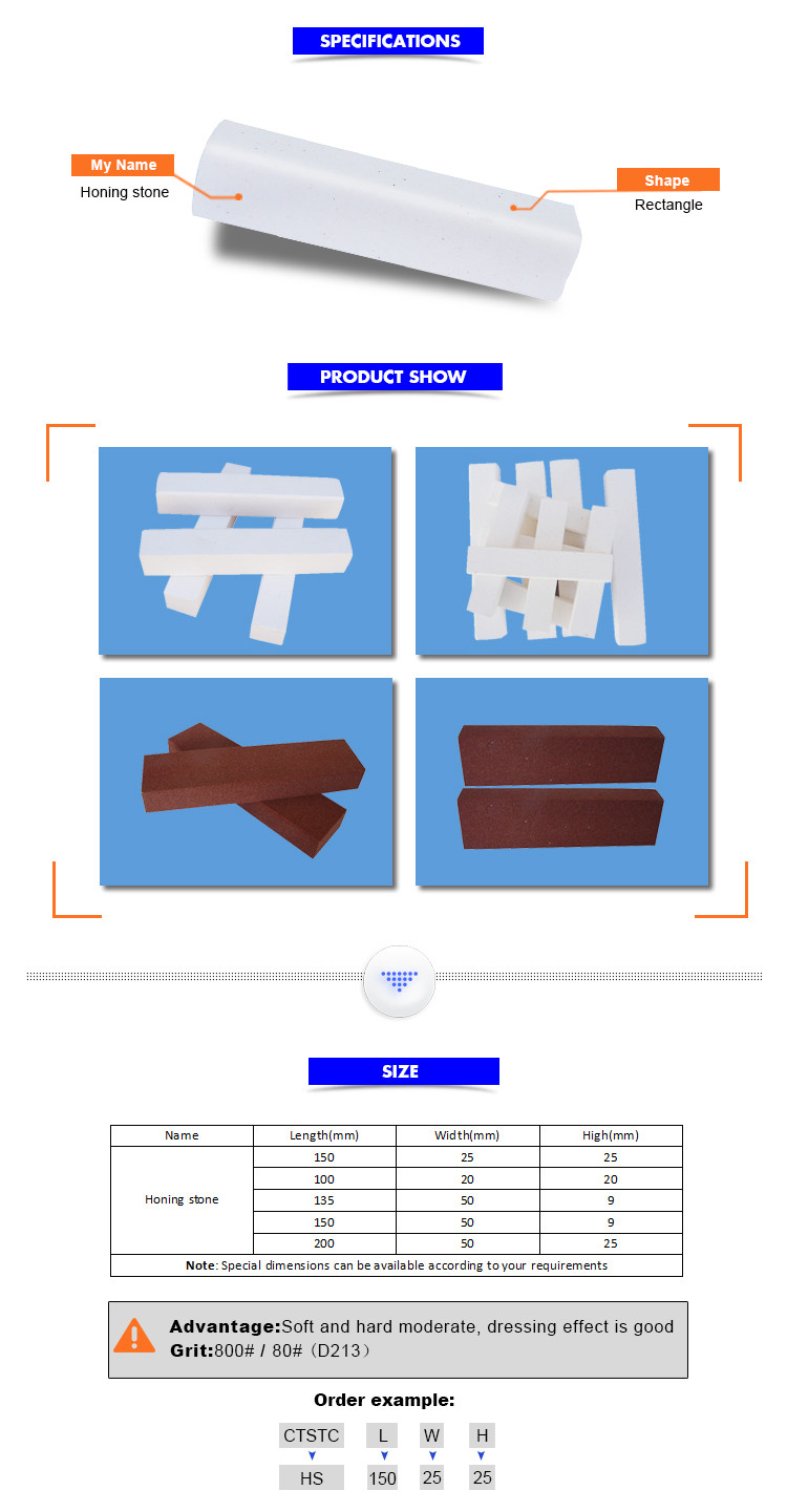 Ceramic Bonded Grinding Stone Oil Stone For Grinding Wheel Polishing