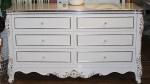 XY C059 Antique Hand Painted Wooden Cabinets 6 Drawer Country Classic Furniture