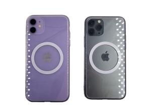 China Transparent 8mm Induction Magnetic Phone Case FCC For Iphone 11 wholesale