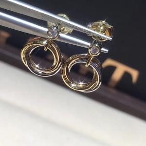 China Trinity Earrings High End Custom Jewelry With Three Interlaced Bands wholesale