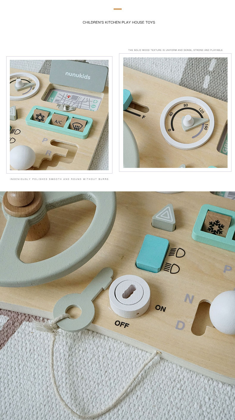 Macaron Design Wooden Busy Board for Early Childhood Education and Cognitive Development