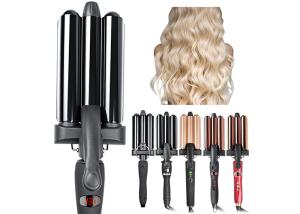 China Professional Three Barrel Hair Waver With LCD Temperature Display wholesale
