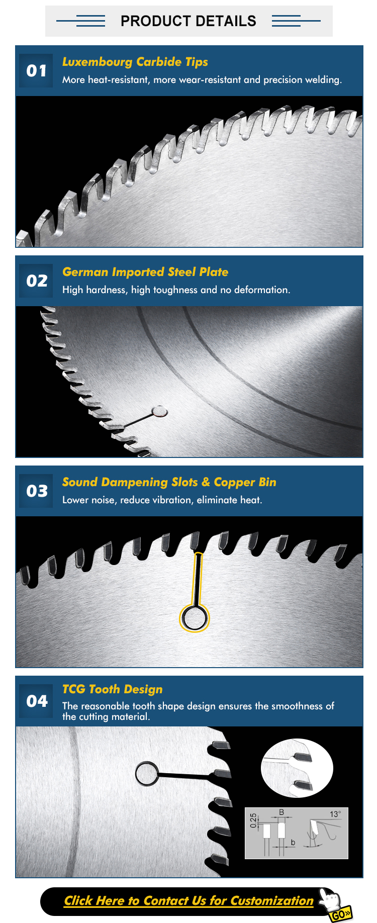 OEM Carbide Industrial Circular Saw Blades for Non Ferrous Metal Cutting