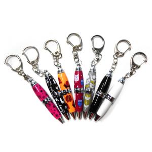 China Animal Printing Crystal Ballpoin Mini Pen Keychain ROHS Approved wholesale