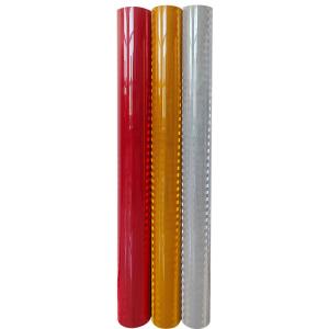 China Aluminized Red White Prismatic Reflective Sheeting Vinyl Film High Intensity wholesale
